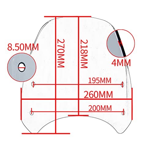 Motorcycle Double Bubble Windshield Windscreen Visor Compatible with Street