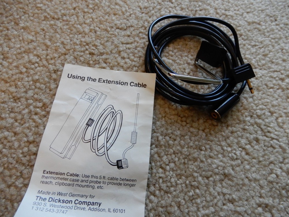 DICKSON TEMPERATURE TEMPROBE 1 EXTENSION CABLE