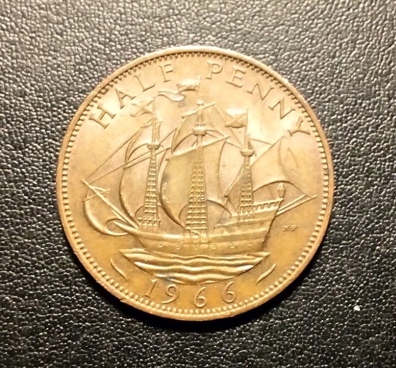 1966 Great Britain Half Penny