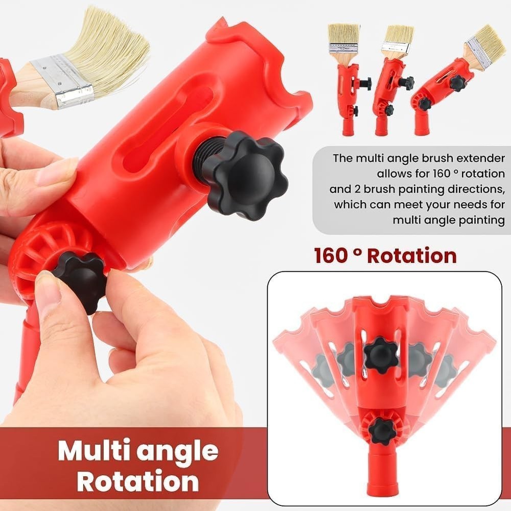 Multi-Angle Paint Brush Extender for High Ceiling,Extension Pole Attachment Hold