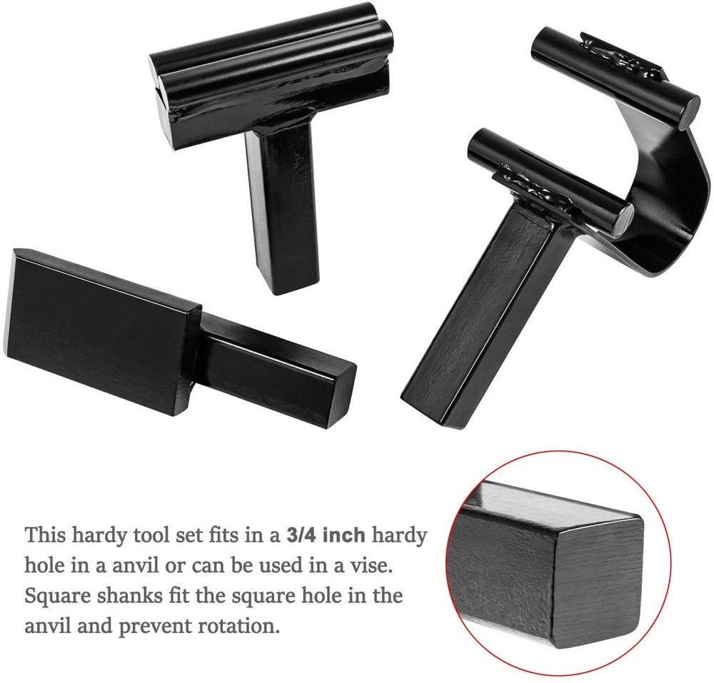3/4" Blacksmith Anvil Forge Hardy Tool Hot Cut Creasing Stake Spring Fuller
