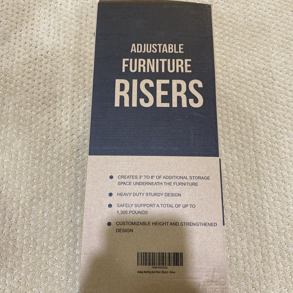 Furniture Risers 8 Piece Set Adjustable Bed Sofa Chair Riser Utopia Bedding
