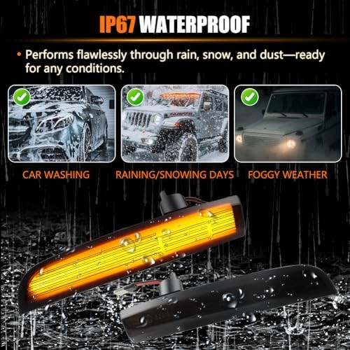 LED Sequential Side Mirror Marker Lights for Fo-rd Escape Ecosport, Focus ST