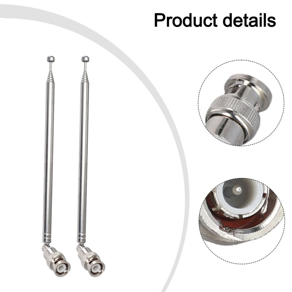 Telescopic Antenna BIN BNC Connector Digital Desktop Fm Frequency Range Handheld