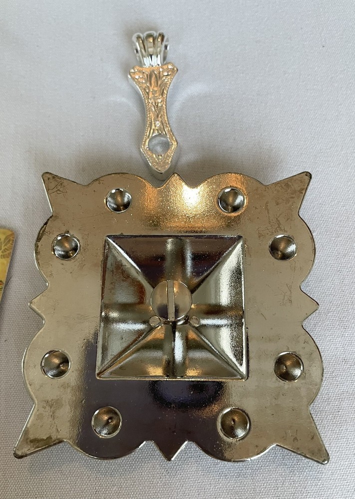 Tandy Leather Ornate Large Square Silver Concho
