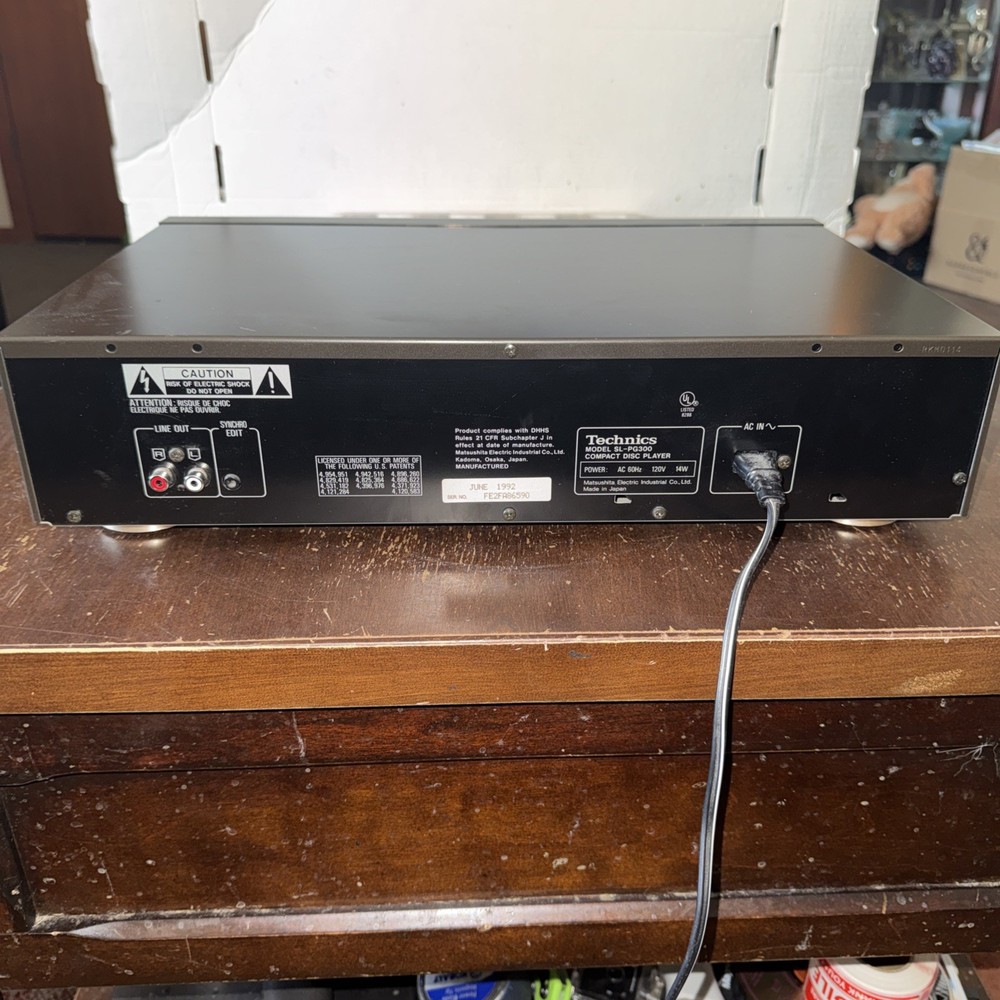 Vintage 1992 Technics SL-PG300 Compact Disc Player Tested and Working