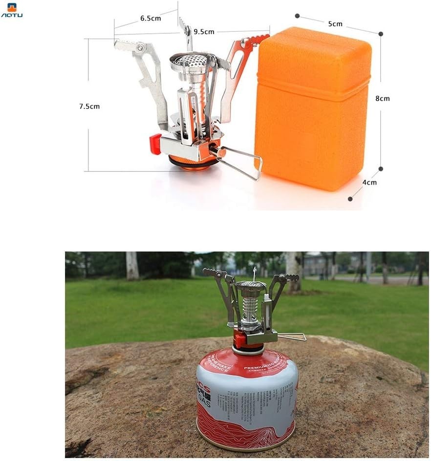 Portable Camping Stoves Backpacking Stove with Piezo Ignition Stable Support ...