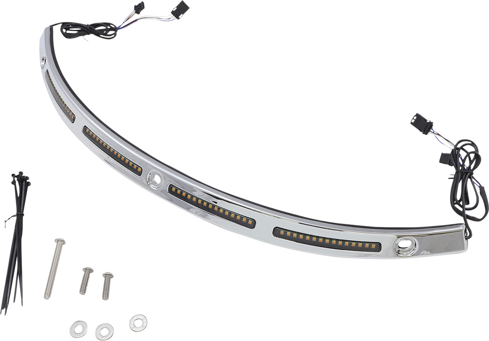 Custom Dynamics Genesis 4 Dynamic LED Batwing WindshieldTrim Chrome #CD-WT2-14-C
