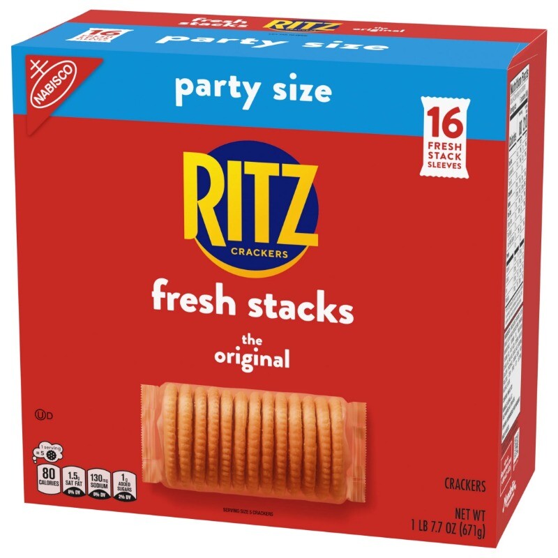(3 pack) RITZ Fresh Stacks Original Crackers, Party Size, 23.7 oz (16 Stacks)