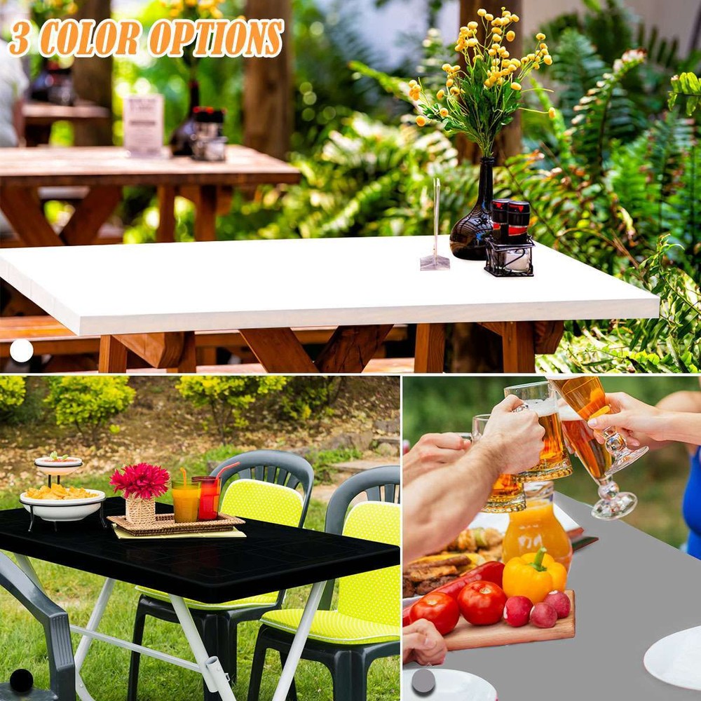 Picnic Table Cloth,Elastic Fitted Tablecloths for 6ft(30*72inch) Rectangle Table