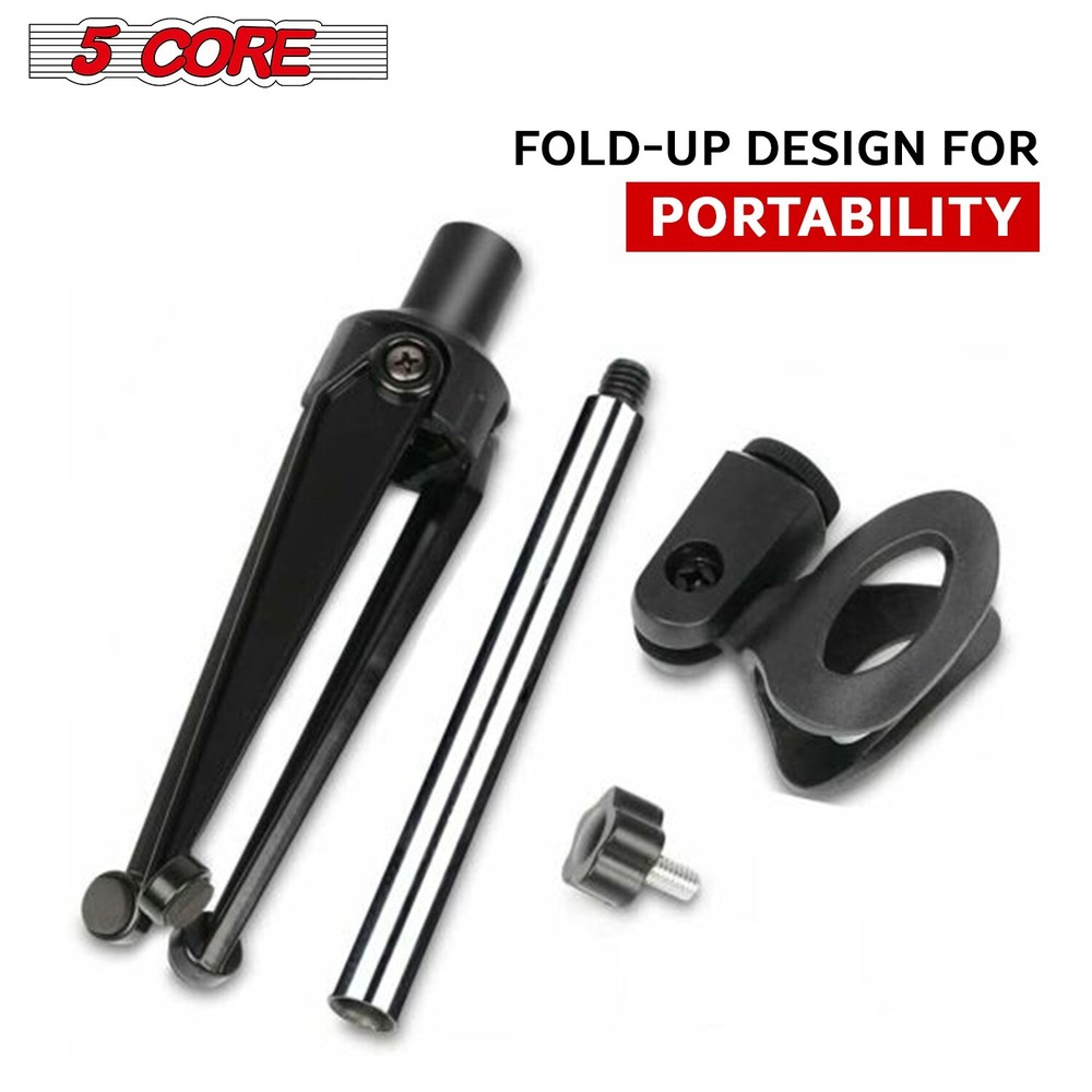 5Core Desktop Mic Stand Tripod Universal Desk Microphone Holder Table Top Stand