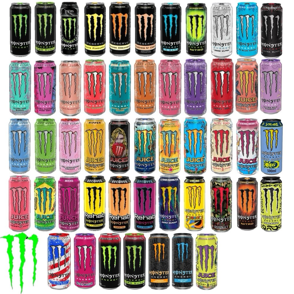 Monster Energy 3 Empty Cans And 1 MIXXD