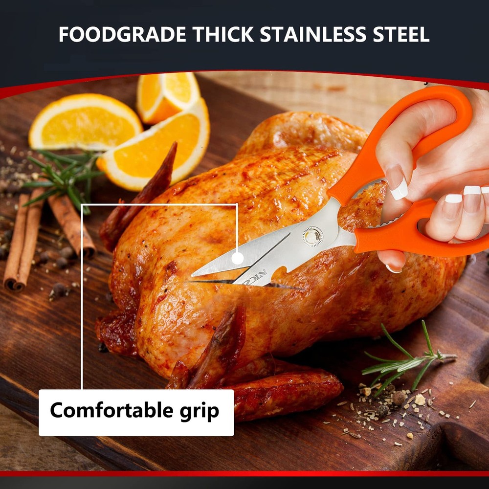 Kitchen Shears, Multi-function Heavy Duty Dishwasher Safe Poultry Shears, Foo...