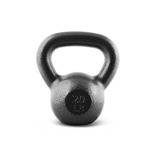 Cast Iron Kettlebell - Coated Finish, Single & Set Options, Multiple Weights Ava