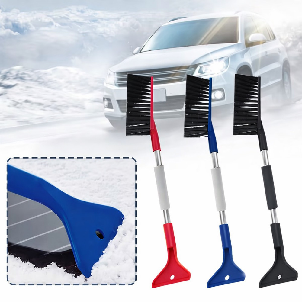 Multifunction Long Handle Snow Ice Scraper Brush Windshield Sweeper Car Cleaning