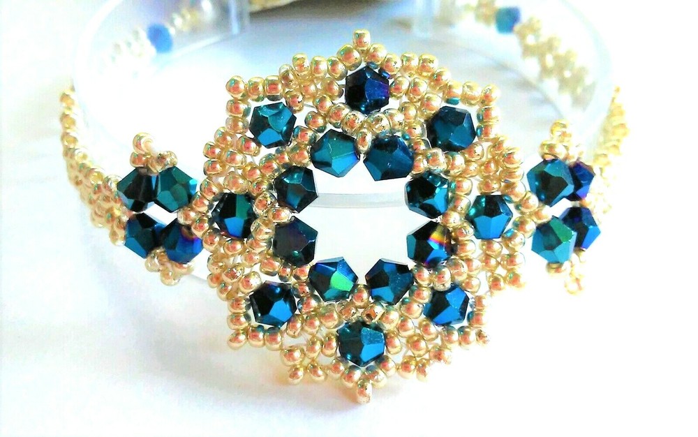 Handmade Silver Cobalt Blue Magnetic Bracelet