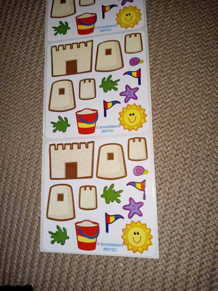 Sandcastle Stickers Beach Sun SmileMakers Scrapbook