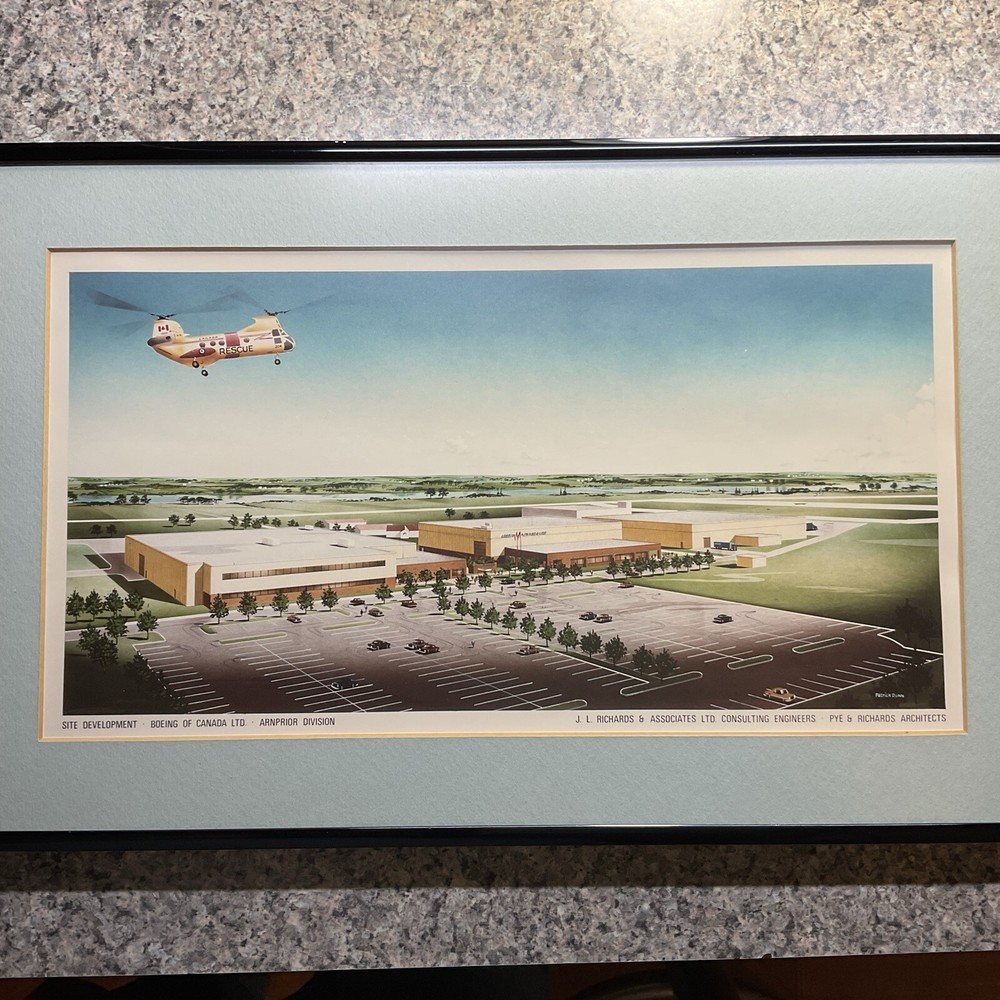 SITE DEVELOPMENT BOEING OF CANADA - ARNPRIOR DIVISION - FRAMED ENGINEERING PRINT