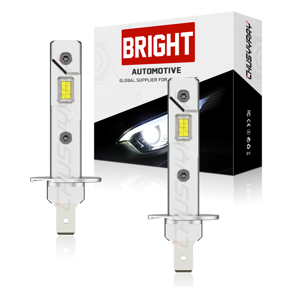 H1 6500K Super Bright White 40000LM CSP LED Headlight Bulb Kit High Low Beam DRL