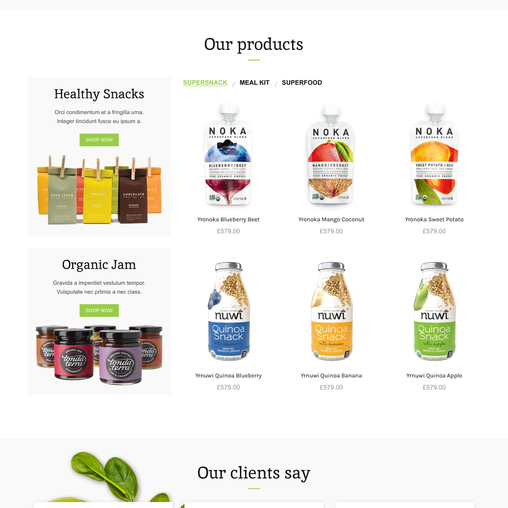 Organic Store Web Design with Free 5GB VPS Web Hosting