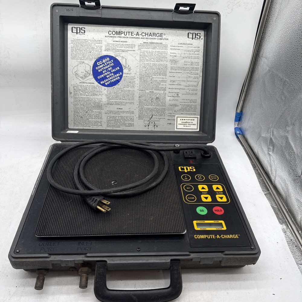 COMPUTE-A-CHARGE MODEL CC-800 Automatic Refrigerant Charging