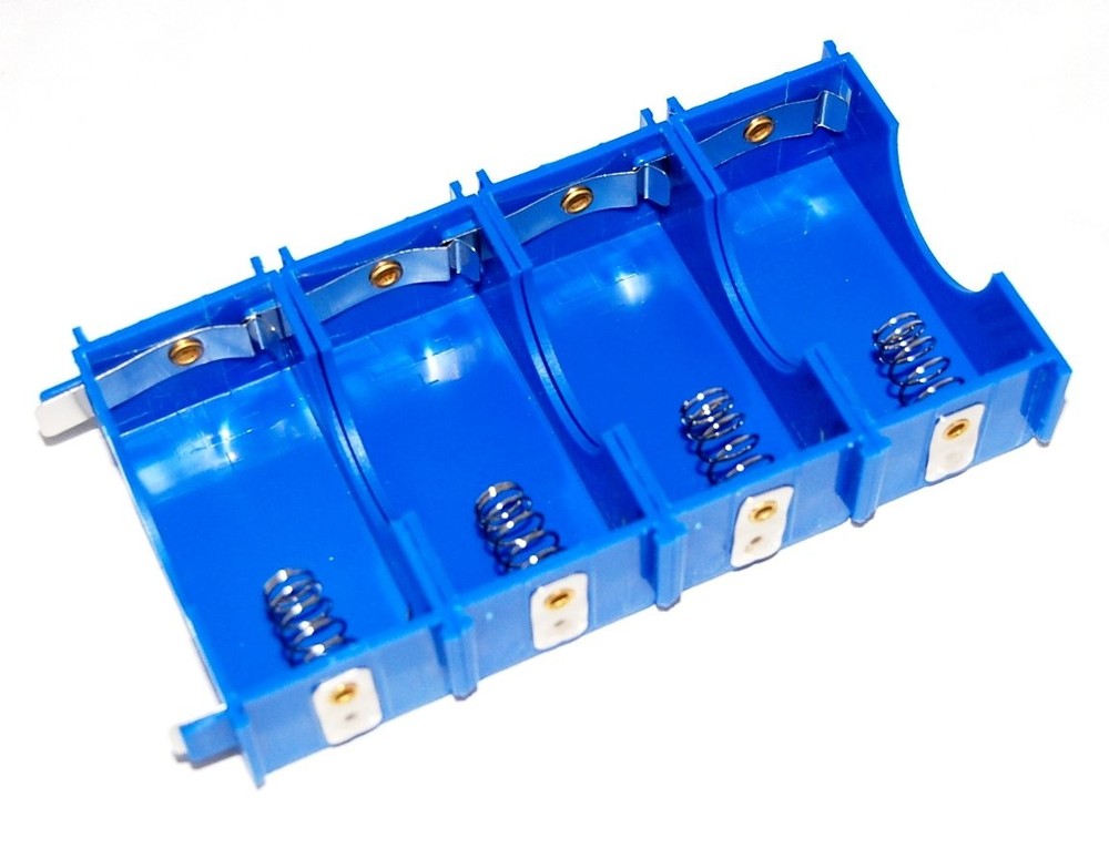 D-Cell Battery Holders 4-Pack for Parallel/Series Connections