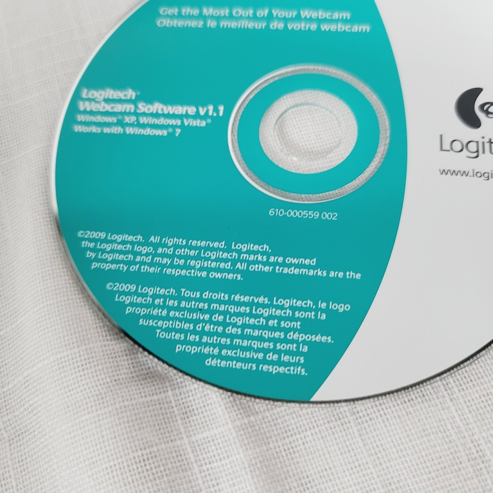 Logitech Webcam Software v1.1 Windows XP Vista 7 2009 Disc CD-Rom Driver