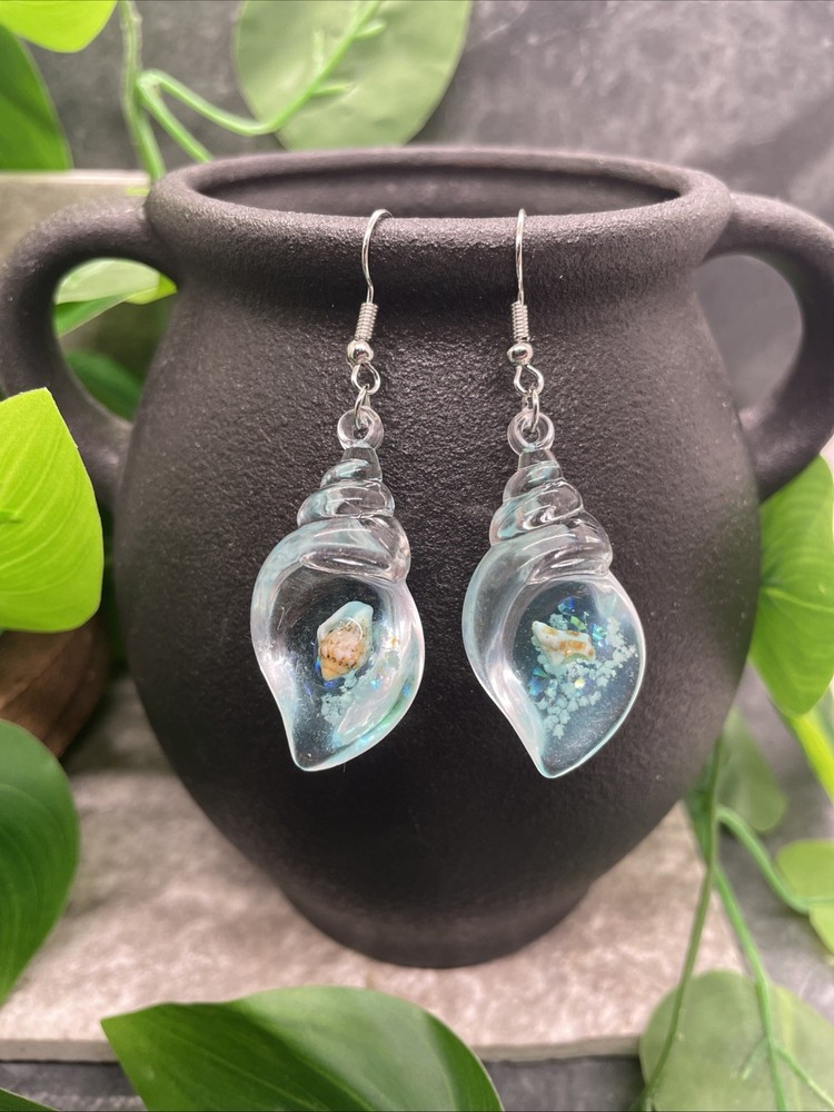 2.25” Silver-tone Sea Shell Drop Dangle Earring Set New Free Ship B7733