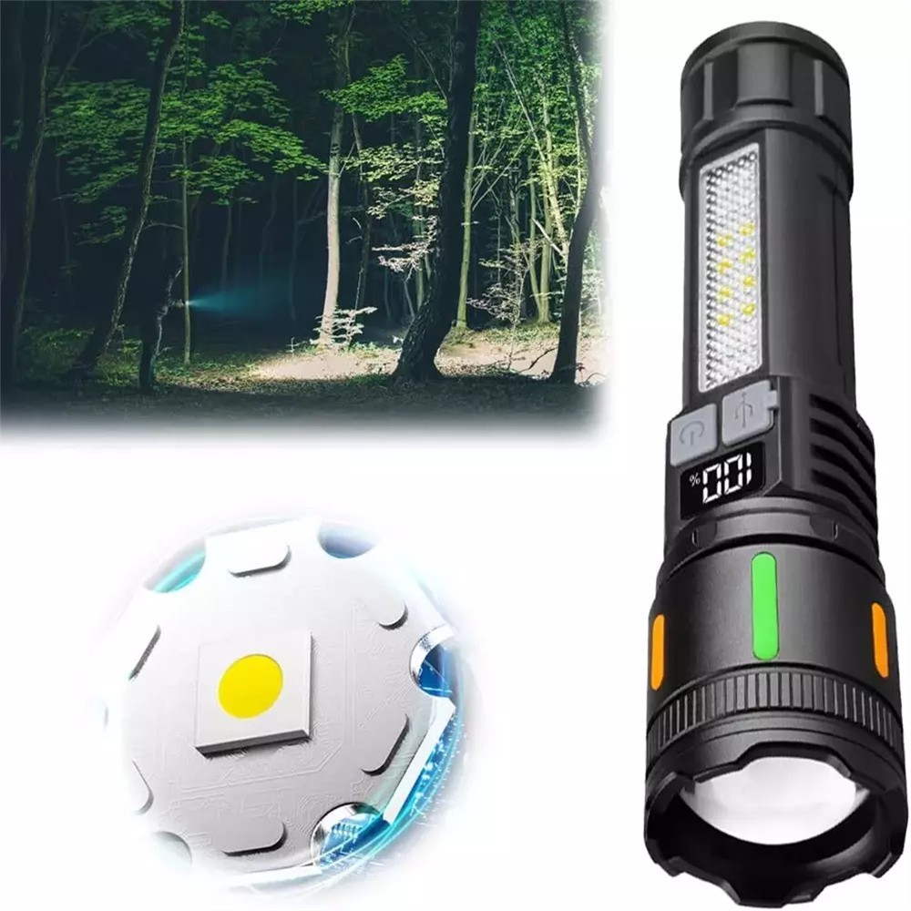 2 x 99000000 Lumens Super Bright LED USB Flashlight Rechargeable Work Light