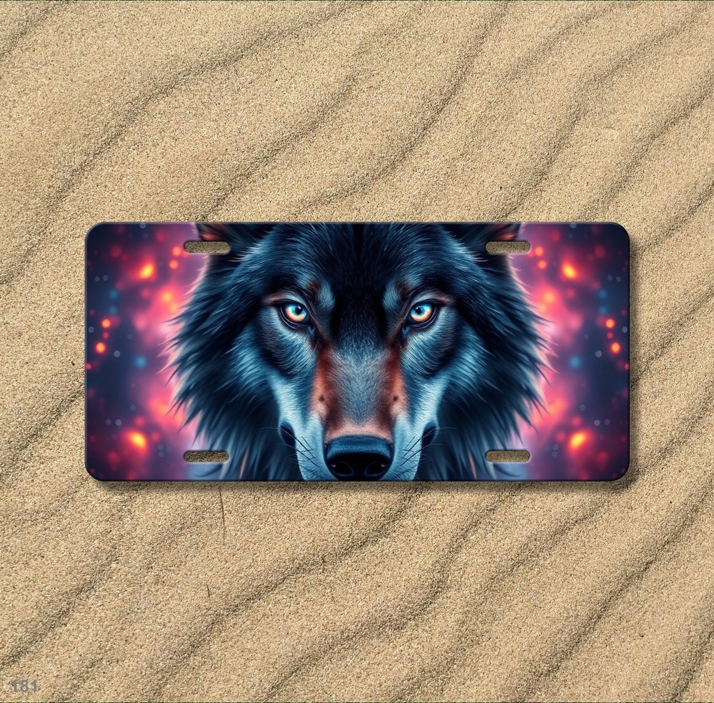 Powerful Wolf License Plate Custom Car Tag Gift Idea