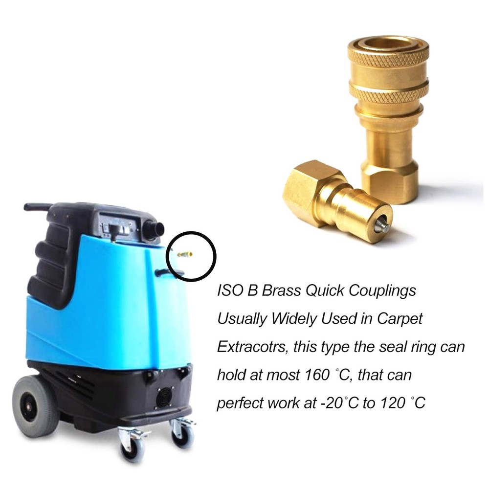 1Pack 1/4" Quick Disconnect Coupler Valve for Carpet Extractor Surface Cleaner