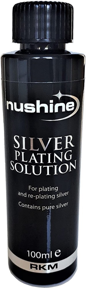 NUSHINE SILVER PLATING SOLUTION 100MLS - PLATE YOUR SILVER DISHES WITH SILVER