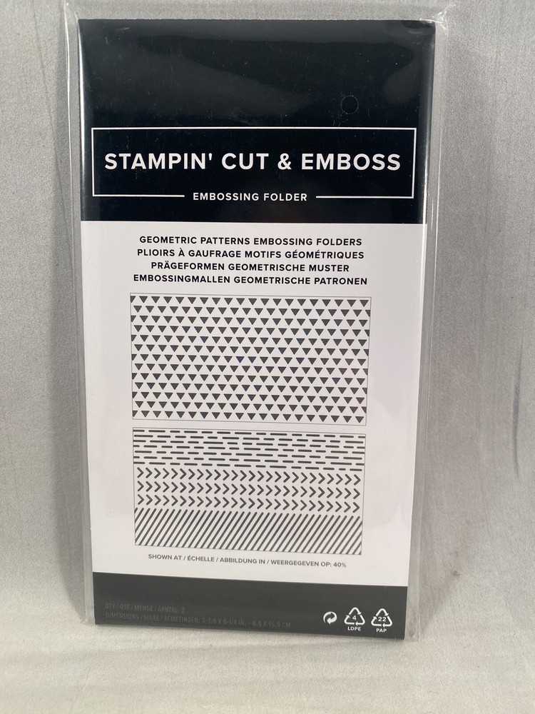 Geometric Patterns Embossing Folder Stampin Up  New