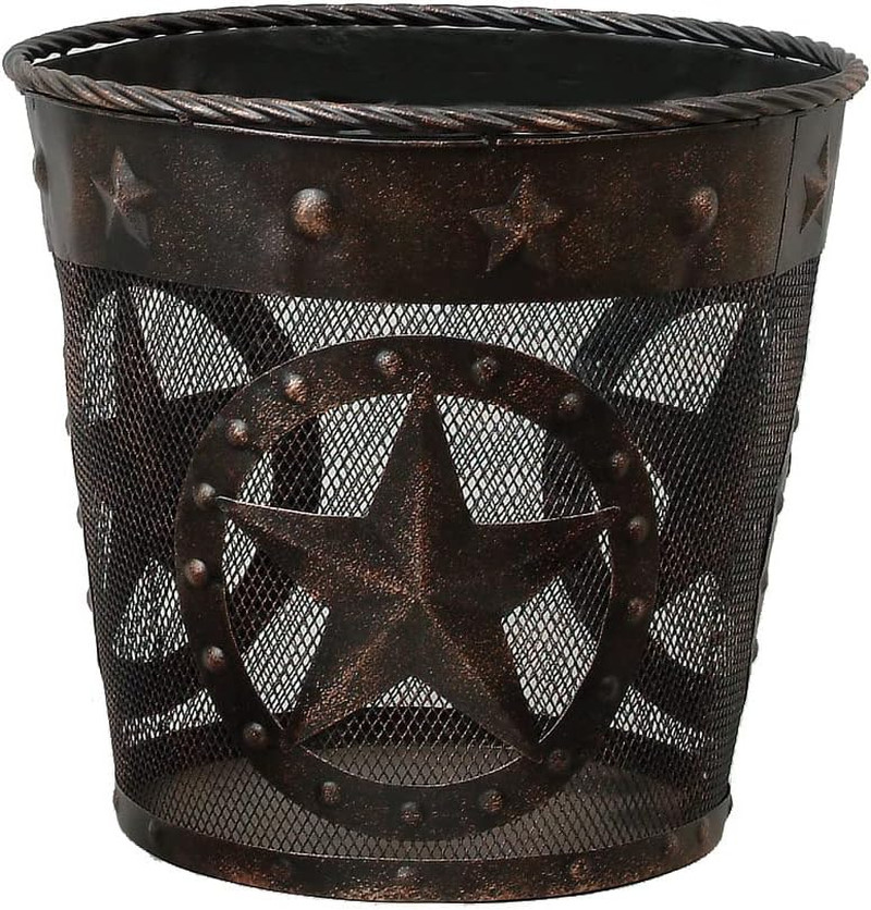 Stars & Studs Metal Waste Basket