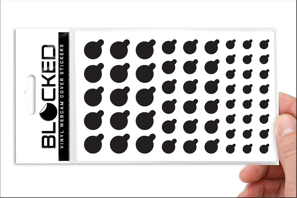 Low-Tack Restickable Webcam Stickers - 57-Pack, Waterproof & Scratch-resistant