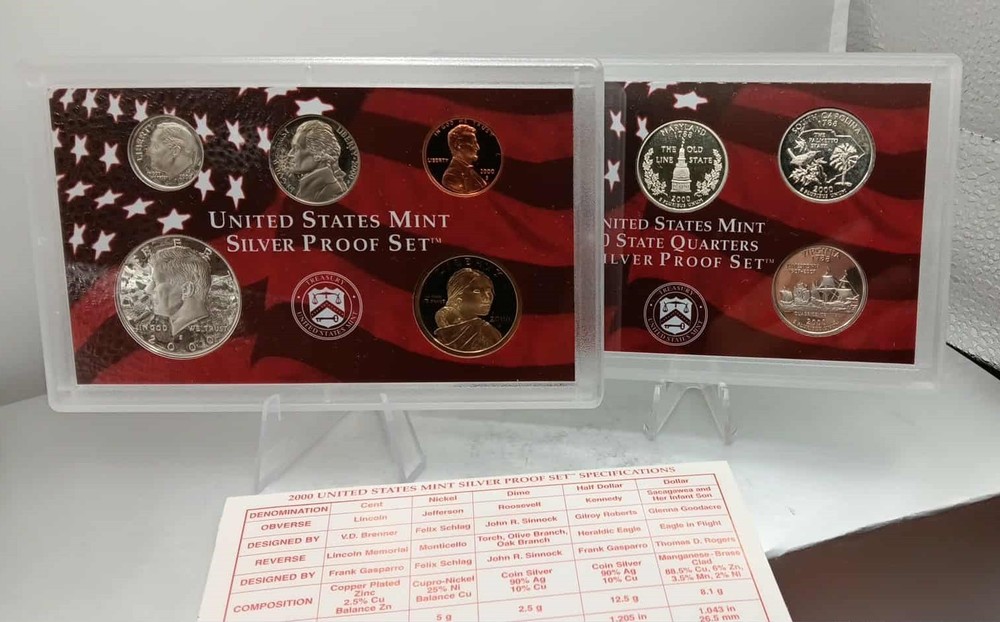 2000-2006 Proof Silver Sets with Certificate of Authenticity