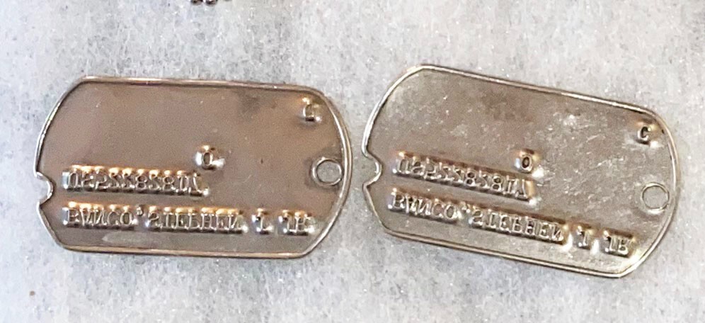 Stephen Banco Dog Tag Set