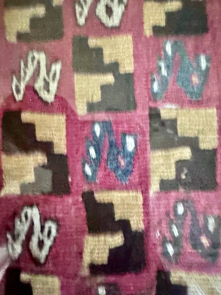 Pre columbian Textile Inca Peru framed