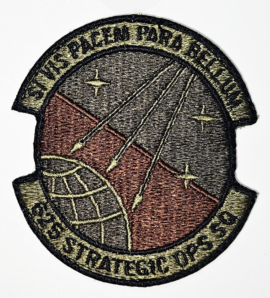 Air Force 625th  Strategic Operations Squadron Spice Brown Hook Back Patch