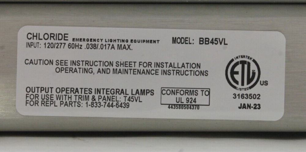 Day-Brite CFI 45VLW1GM Exit Sign