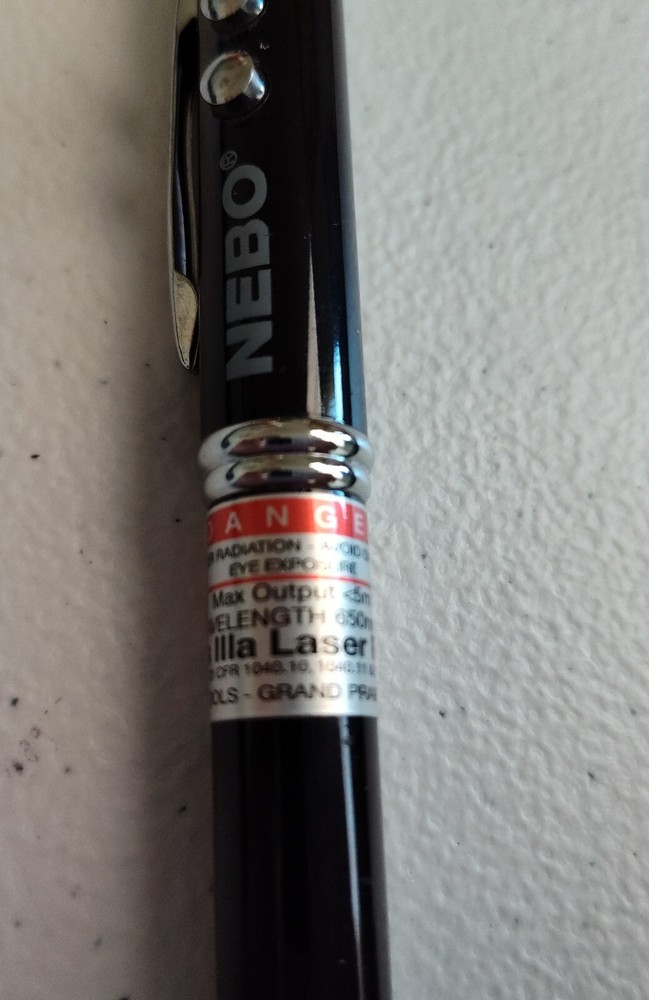 NEBO Ink Writing Pen Light Laser Pointer Flashlight WT12D