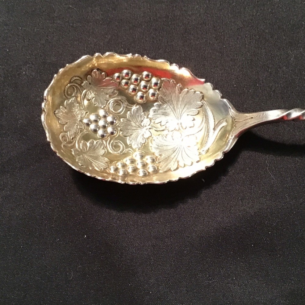 Bailey & Co. Sterling Serving Repousse Grape Spoon