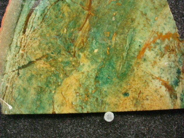 green jasper slab