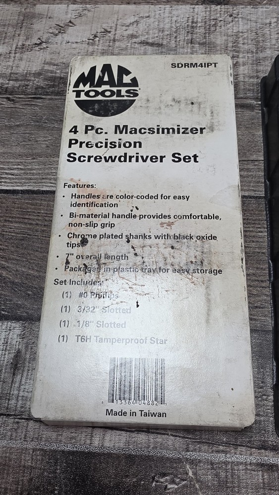 MAC Tools Screwdriver Set Phillips Flat Slotted TORX Mini Precision Tip Lot