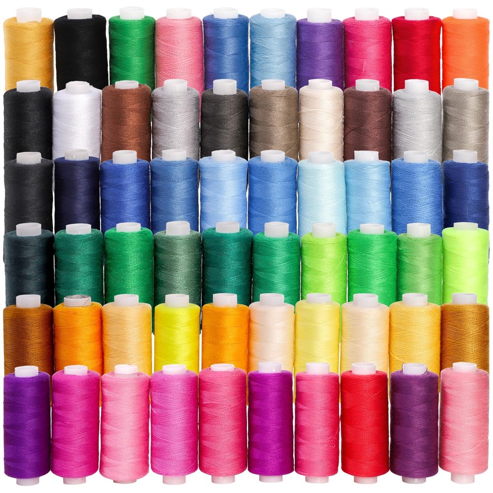 60 Rolls Sewing Threads Kit, 400 Yard per Polyester Thread Spools, All Purpos...