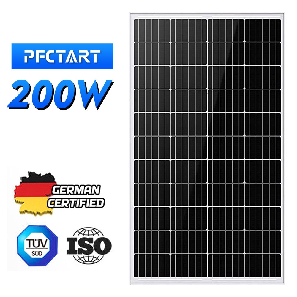2PCS 200W Solar Panel High Efficiency for RV Marine Boat Cabin Off Grid System
