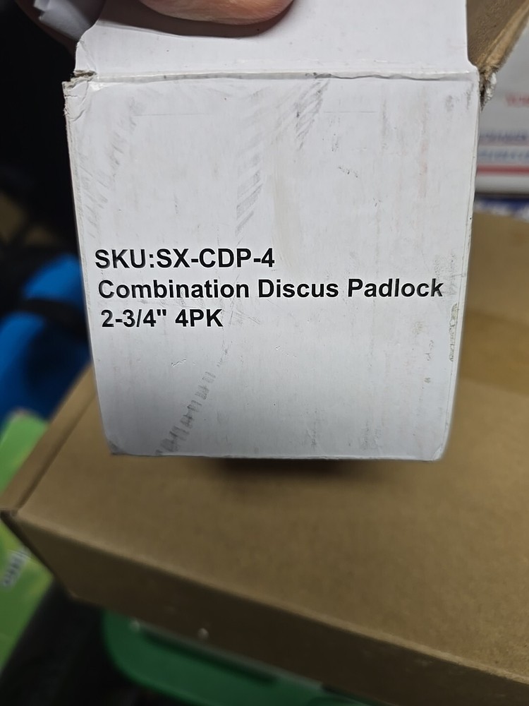 4 Digit Combination Lock, Combination Disc Padlock with Hardened Steel