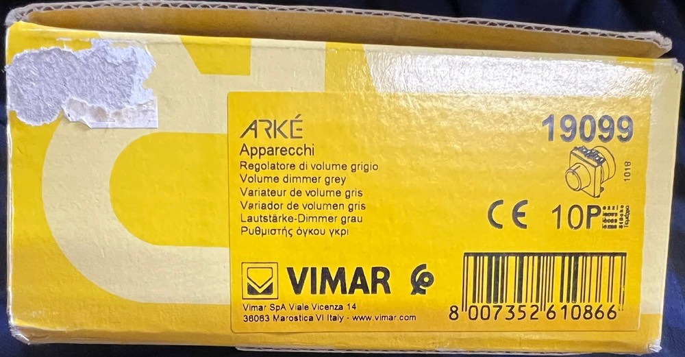 20 Pcs Vimar Volume dimmer grey 19099, 8 Ohm 15 W