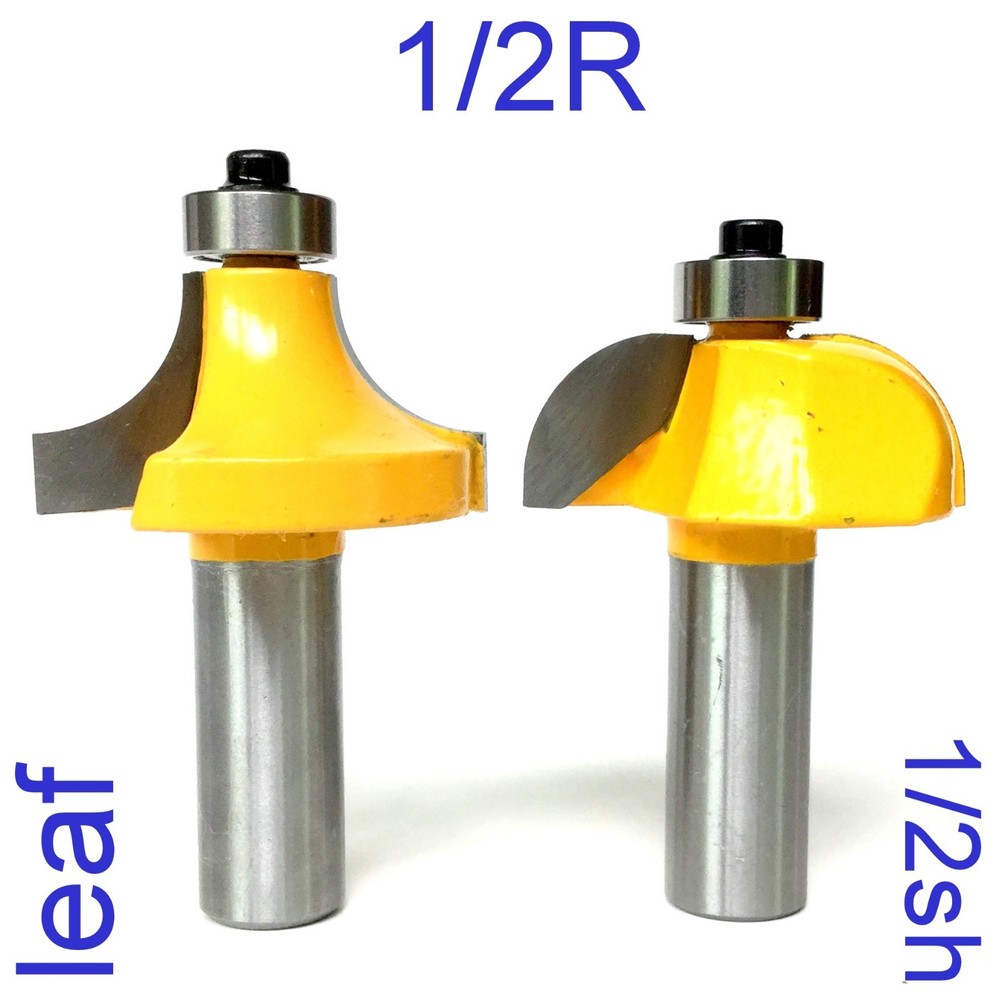 2 pc 1/2" SH 1/2" Radius Drop Leaf Table Router Bit Set S