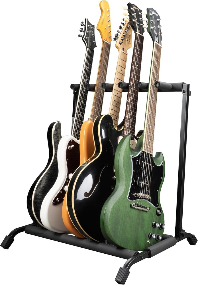 Rok-It Guitar Rack - Foldable Design, 5 Guitar Capacity